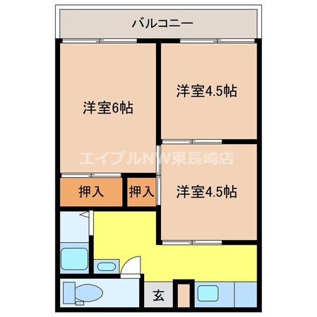 大川ハイツの物件間取画像